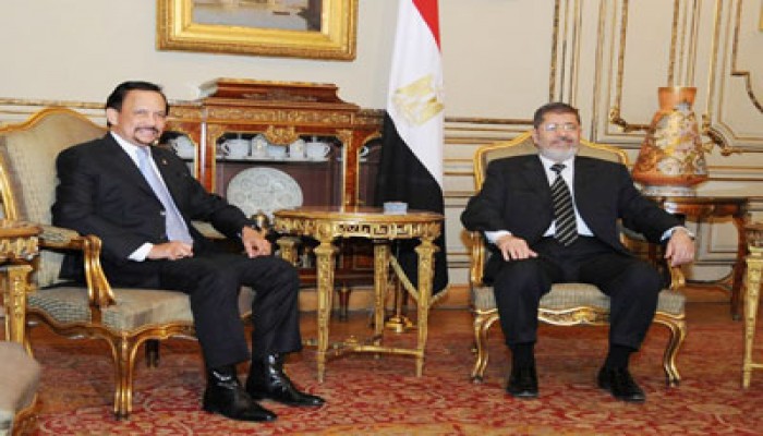 الرئيس مرسي يجري مباحثات مع سلطان بروناي