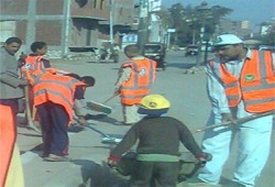 حملة لـ"الحرية والعدالة" بسوهاج لتجميل مدينة المنشأة