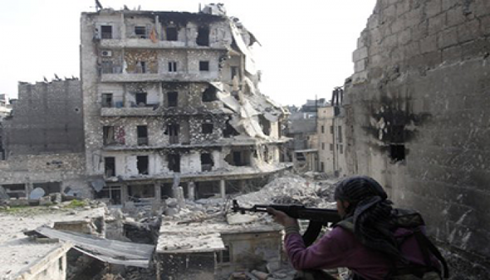 الجيش الحر يسقط مروحية فوق مطار منغ العسكري في "حلب"