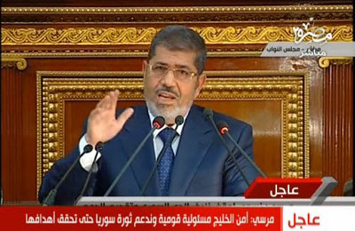 محطات التليفزيون اللبنانية تبرز خطاب الرئيس مرسي أمام "الشورى"