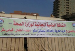 قافلة طبية لـ"الصحة" بالتعاون مع "الحرية والعدالة" لأهالي شبرا الخيمة