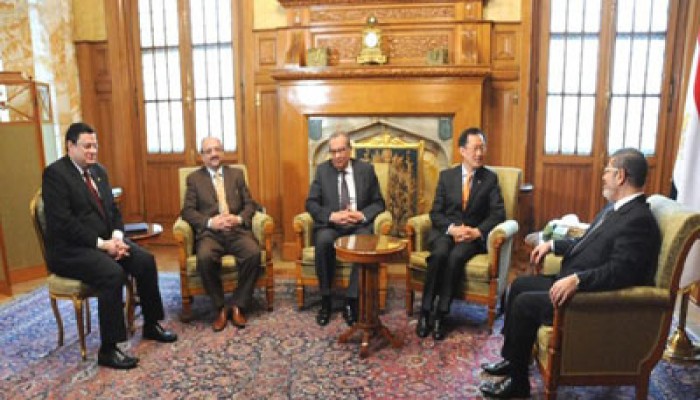 الرئيس مرسي يلتقي رئيس الاتحاد الدولي للناشرين