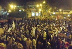 4 مسيرات ومؤتمر ببني سويف تأييدًا للإعلان الدستوري