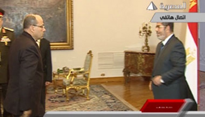 النائب العام الجديد المستشار طلعت إبراهيم يؤدى اليمين الدستورية أمام الرئيس