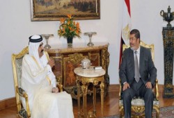 القضية السورية على رأس مباحثات الرئيس مرسي مع أمير قطر