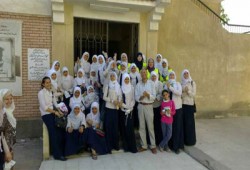 "الحرية والعدالة" بالجيزة يطلق حملة "وطن نظيف" بمدارس الدقي