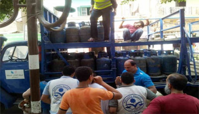 "الحرية والعدالة" بالجيزة ينهي أزمة الغاز بالحوامدية