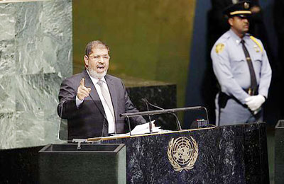 "تايم": خطاب الرئيس المصري أمام الأمم المتحدة يعكس صعود نجم مرسي