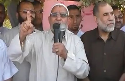 المرشد العام يتقدم وقفة بني سويف ضد الفيلم المسيء للرسول