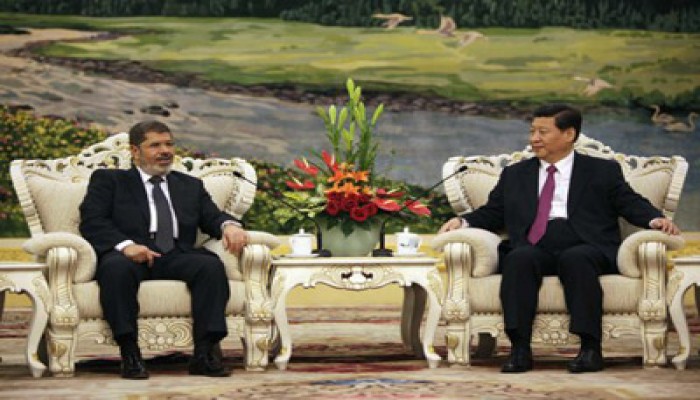 الرئيس مرسي يناقش مسئولين صينيين تنفيذ الاتفاقيات المشتركة