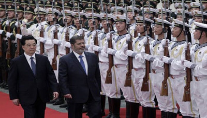 مراسم استقبال رسمية للرئيس مرسي ببكين