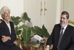 الرئيس مرسي يستقبل رئيسة صندوق النقد الدولي
