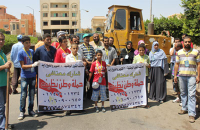 د. الجزار يشارك في مبادرة "وطن نظيف" بأكتوبر وزايد