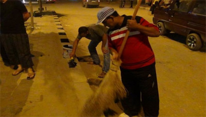 "من أجل مصر" حملة نظافة بالقليوبية لدعم خطة الـ100 يوم