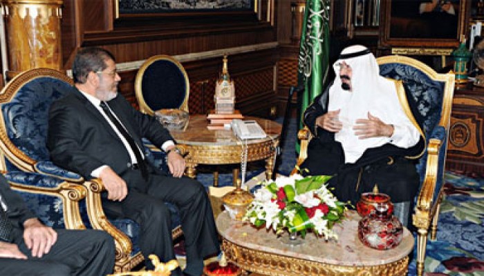 مرسي: مباحثاتي مع خادم الحرمين لصالح شعبي مصر والسعودية
