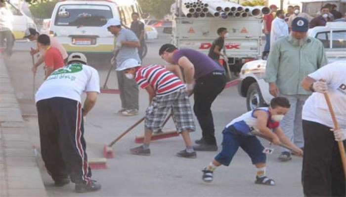 حملة نظافة بكفر الشيخ تحت شعار "معًا نبني مصر"