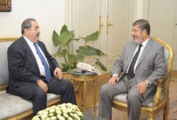 مرسي وزيباري يبحثان العلاقات بين مصر والعراق