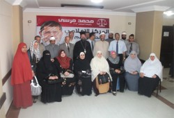 وفد للأزهر والكنيسة بدمياط للتهنئة بفوز د. مرسي رئيسًا لمصر