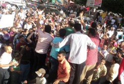 مسيرات حاشدة بالمنيا احتفالاً بفوز رئيس الجمهورية محمد مرسي