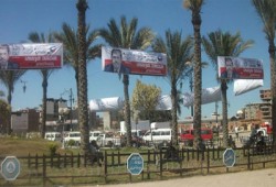 لافتات حزب "النور" والدعوة السلفية بدمياط لتأييد د. مرسي