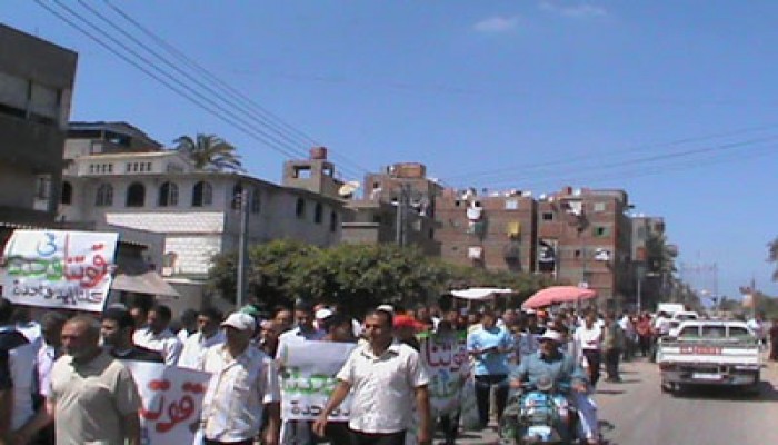 مسيرة بدمياط لدعم د. مرسي بجولة الإعادة