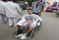 أحد مصابي الثورة يصوت للدكتور محمد مرسي