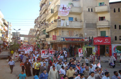 مسيرات حاشدة بالبحيرة‎ في آخر ساعات الدعاية