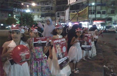 مسيرة لأطفال بورسعيد تدعم مرسي رئيسًا