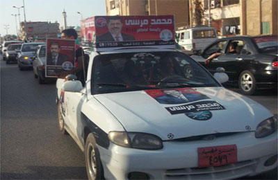 مسيرة سيارات بالعريش دعمًا لمرسي