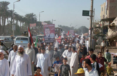 مسيرة حاشدة لدعم د. مرسي بالبدرشين