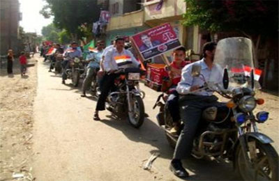 مسيرة "دراجات نارية" بكفر الشيخ لتأييد مرسي