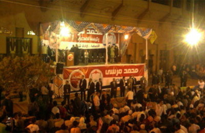 العجائز يتقدمن مؤتمر مرسي ببنها