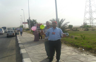 200 كيلو متر لسلسلة دعم مرسي بالشرقية