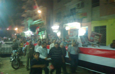 مسيرة حاشدة دعمًا للدكتور مرسي بالمنيا