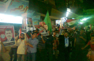 الجيزة.. مسيرة لدعم د. مرسي تطوف المعتمدية