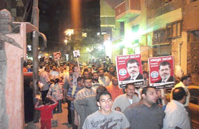 الفيوم.. أهالي ترسا وسنهور يستقبلون مسيرات مرسي بالزغاريد