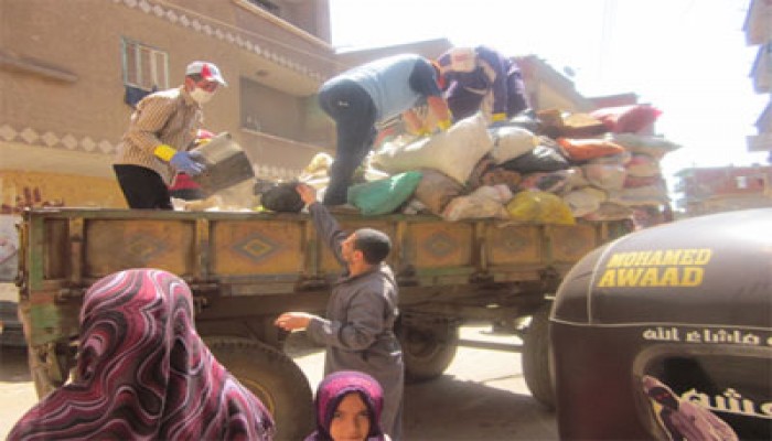 الدقهلية.. حملة نظافة لقرية شاوة برعاية الإخوان والحرية والعدالة