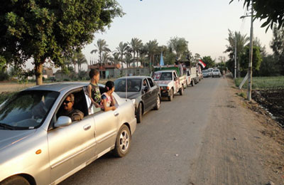 مسيرتان بالسيارات لدعم مرسي بالدقهلية