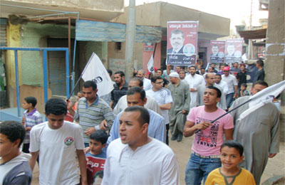 مسيرة بمزغونة في الجيزة لدعم د. مرسي