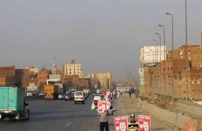 سلسلة بشرية من المريوطية إلى الوراق دعمًا لمرسي