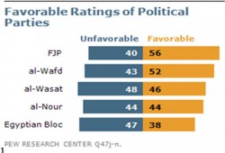 استطلاع أمريكي: 56% من الشعب المصري يؤيدون الحرية والعدالة