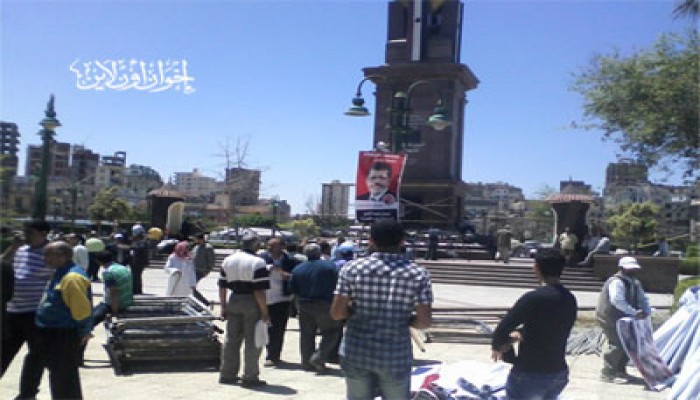 استعدادات ميدانية وشبابية لاستقبال "مرسي" في الإسكندرية