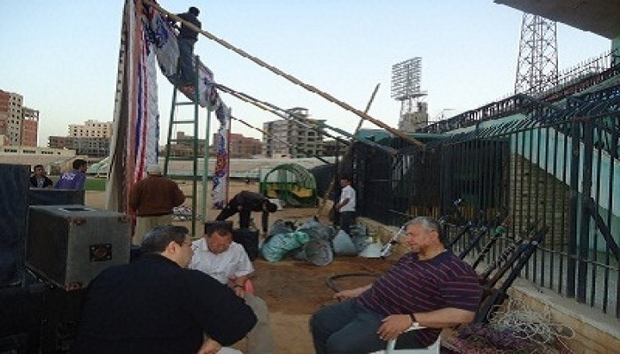 استعدادات مكثفة بإستاد المنصورة لاستقبال د. مرسي