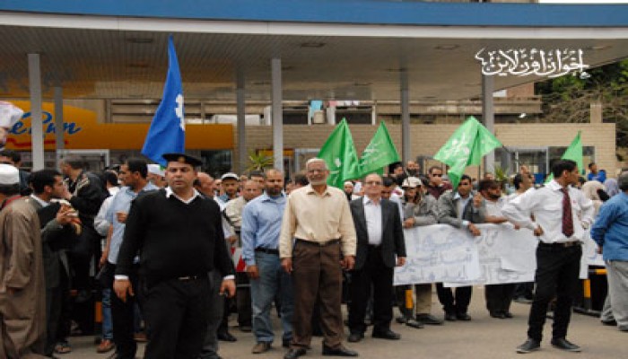 المئات يتظاهرون لدعم الشاطر أمام مجلس الدولة