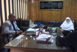 منال إسماعيل تتدخل لحل أزمة موظفي رعاية المسنين بالبحيرة