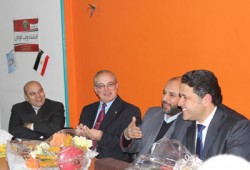 الكنيسة الإنجيلية بمدينة نصر تزور مقر "الحرية والعدالة"