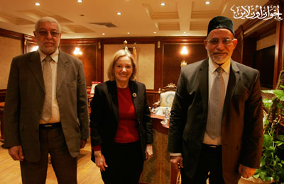 المرشد العام يستقبل السفيرة الأمريكية بالقاهرة