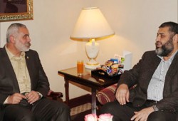 هنية يلتقي خيرت الشاطر بالقاهرة