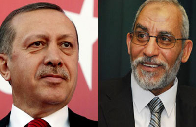 المرشد العام يهنئ أردوغان بتمام الشفاء