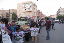 الأشبال والزهراوات في مسيرة لمرشحي "الحرية والعدالة" بالشرقية